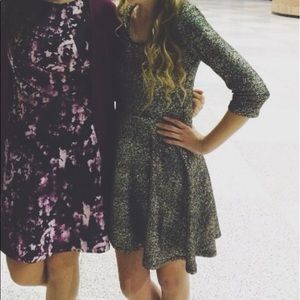 gold quarter sleeve dress